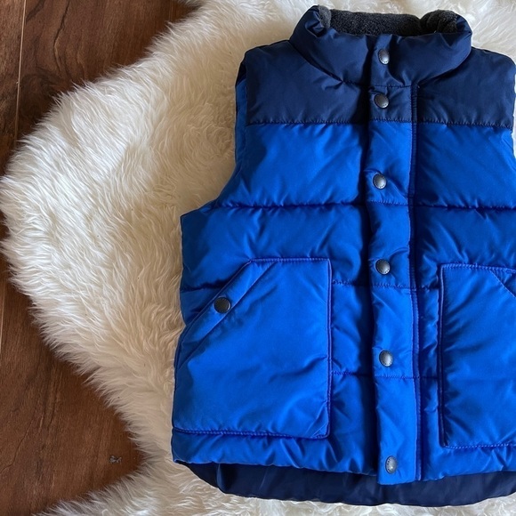 Gap Boys Ombre Blue Puffer Vest 4 Years Full Zip - Picture 1 of 7